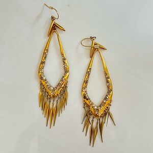 Alexis Bittar Gold Crystal Earrings
